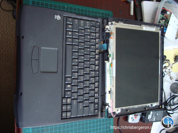 The donor machine - an old laptop