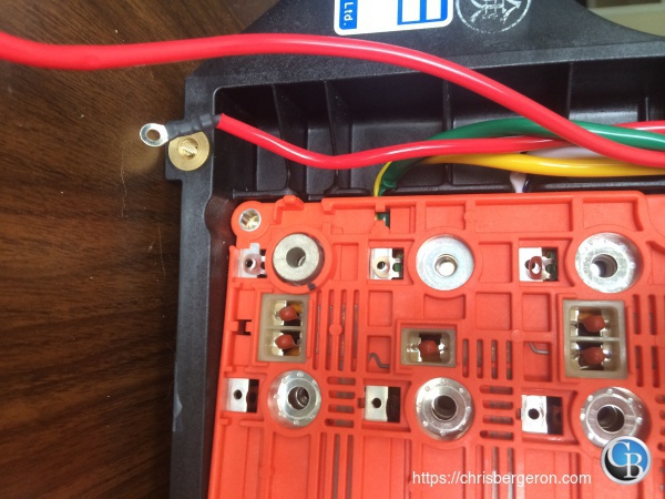 Closer view of the orange cover plate