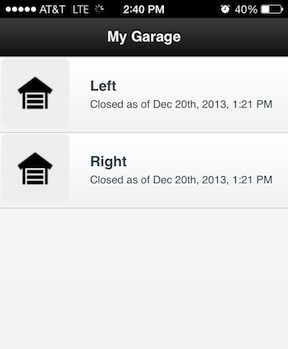 \"My Garage\" Mobile App "My Garage" Mobile App