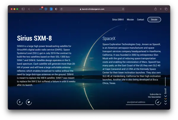 Mission Detail Page